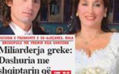 Miliarderja greke: Dashuria ime me shqiptarin