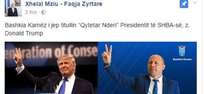 ''Çudira shqiptare'' Donald Trump qytetar nderi i Kamzës