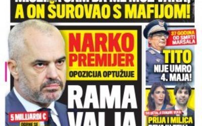 Gazeta Serbe akuzon: Edi Rama shet drogë